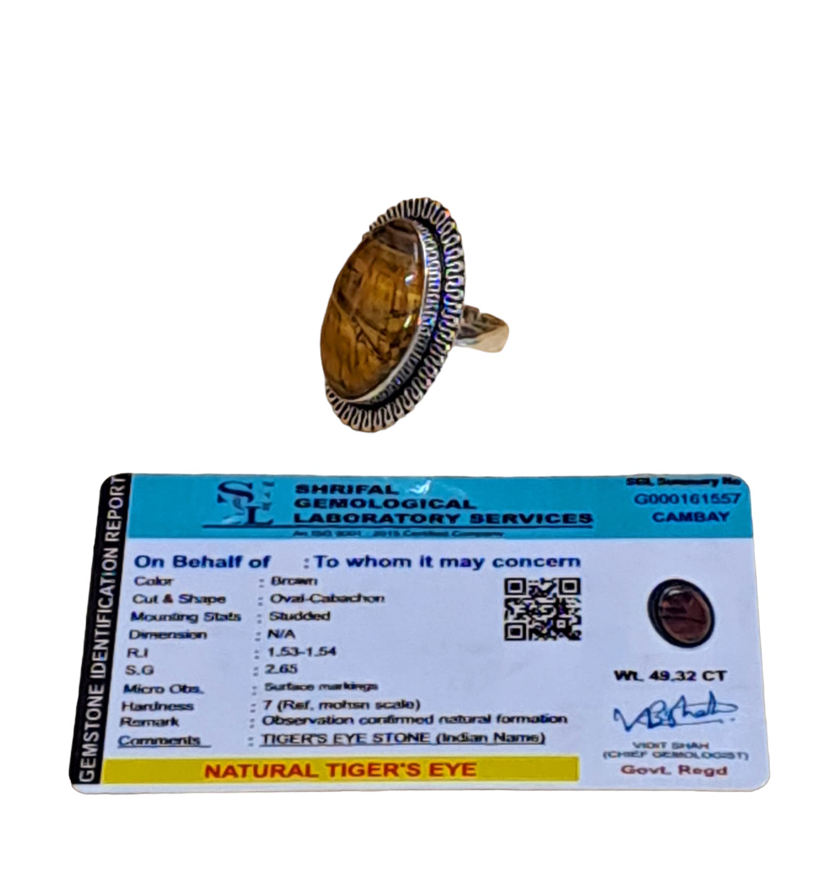 Divinity Certified Tiger Eye Crystal Ring for Abundance, Prosperity, Self Love, Wealth, Will Power, and Protection Default Title